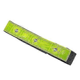2 bandes réfléchissantes pour bras et jambes, ceinture avec 4 LED pour cyclisme, course à pied et jogging (carte SD)