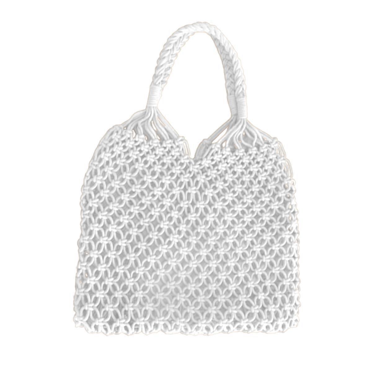 Woven Beach Tote Bag Large Spacious Mesh