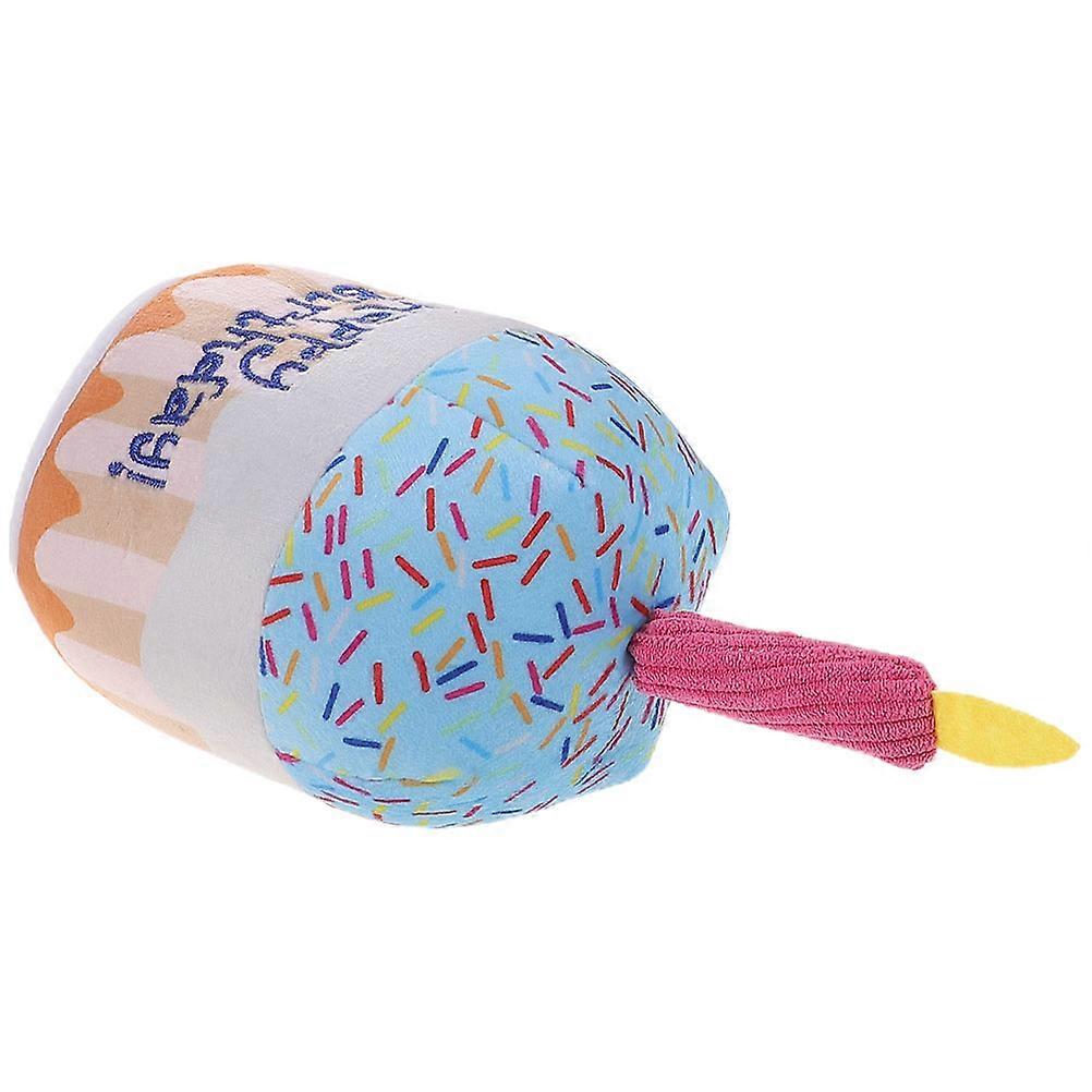 Interactive Plush Cat Toy for Chewing Fun 5Pcs Plush Birthday Cake Kit