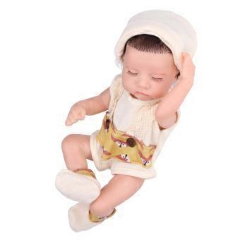 12 Inch Silicone Doll Lifelike Eye Closed Emulational Newborn Baby Dolls Washable WaterproofBaby Girl