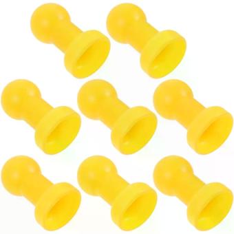 8pcs Yellow Plastic Trampoline Rod Caps for Safety Net Installation