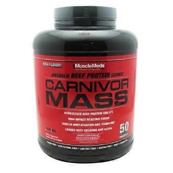 Muscle Meds Carnivor Mass Anabolic Beef Protein Gainer Strawberry, 5.79 Lbs (Pack of 1)