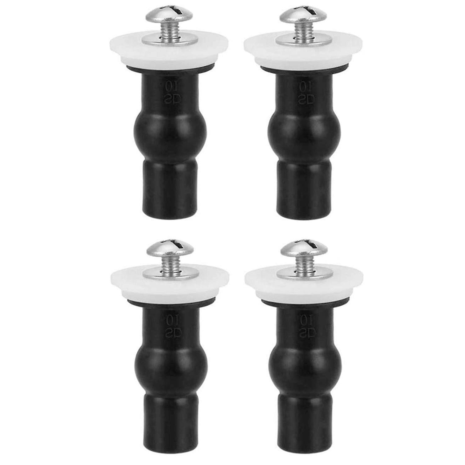 4 Pack Toilet Screws Toilet Hinges Expanding Rubber Top Nuts Screw Fixings Fix WC Blind Hole Fittin