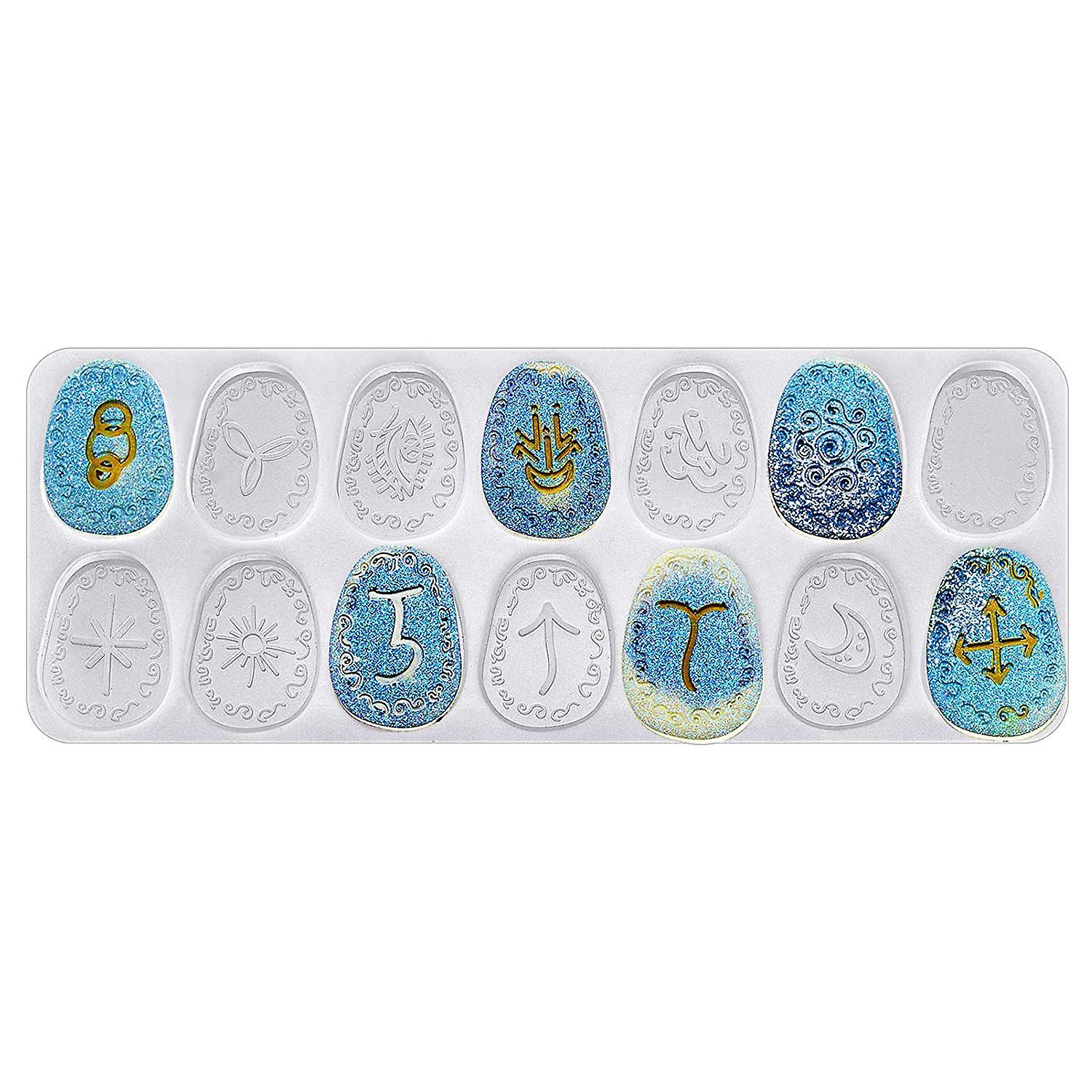 Rune Resin Mold Rune Letter Silicone Mold DIY Word Resin Mold Epoxy Casting Resin Charm Mold 1 Pcs