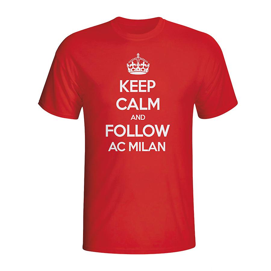Κρατήστε ήρεμη και ακολουθήστε AC Μιλάνο T-shirt (κόκκινο)