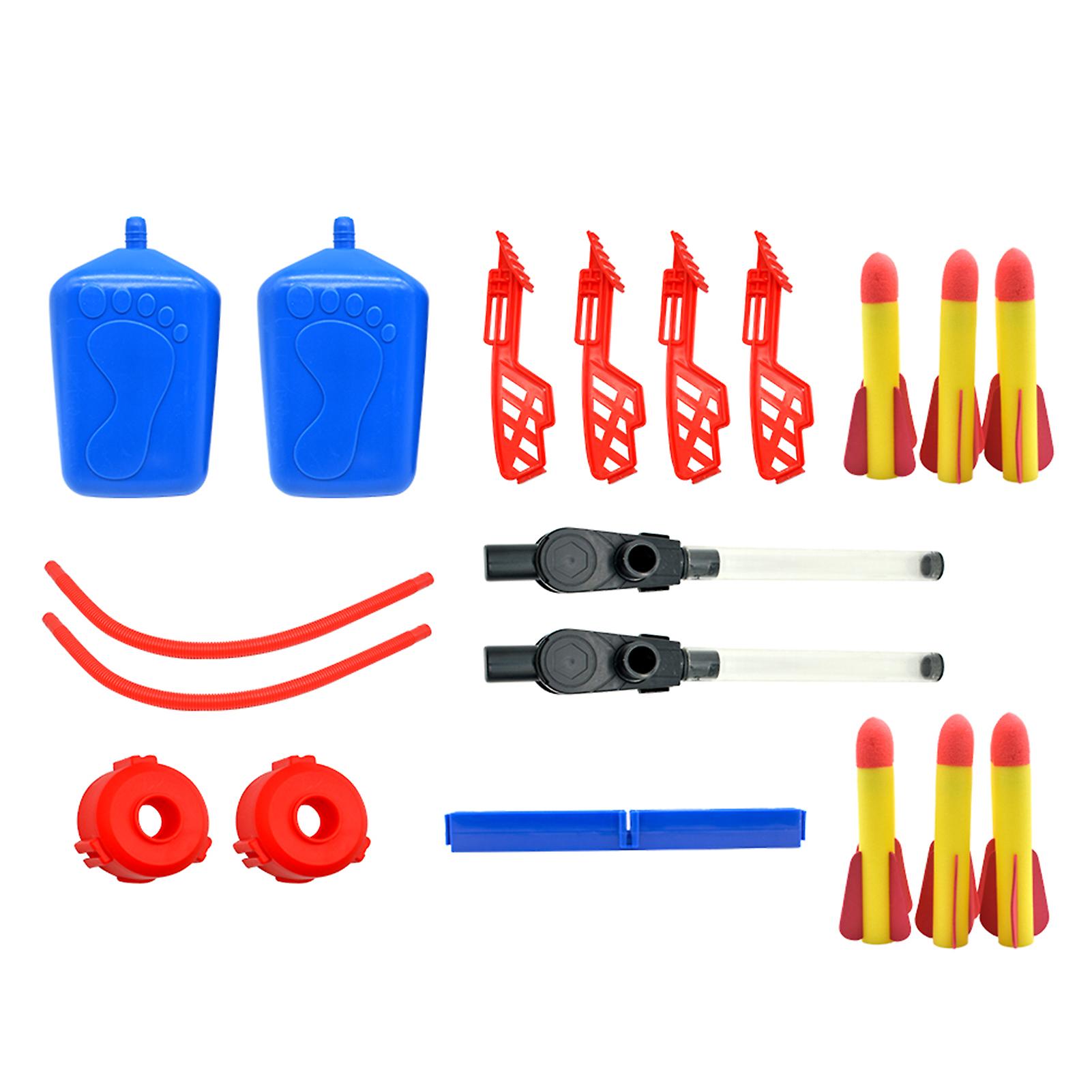 Rocket Launcher For Kids Double Rocket Toy With 6 Foam Rockets