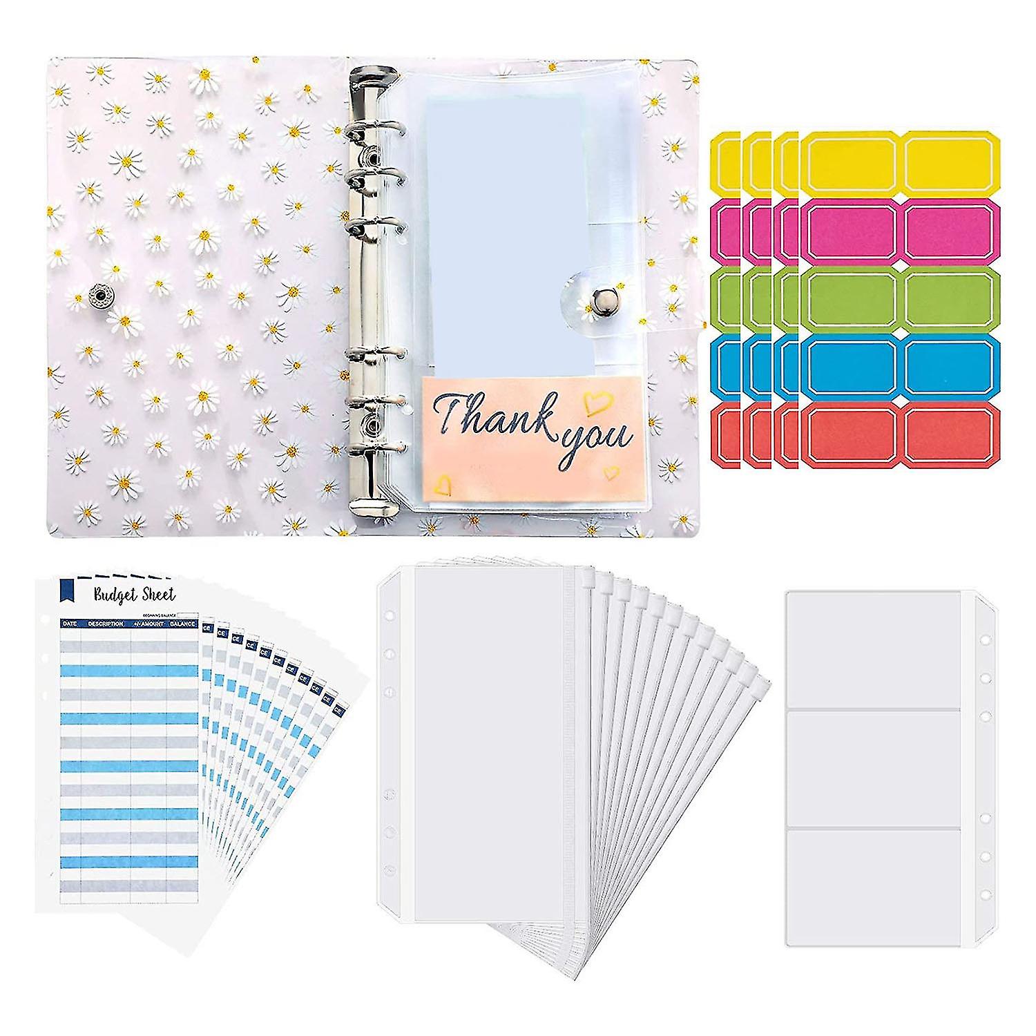 A6 Pvc Notebook Cover, Budget System Budget Planner, Pockets,budget Sheets,labels
