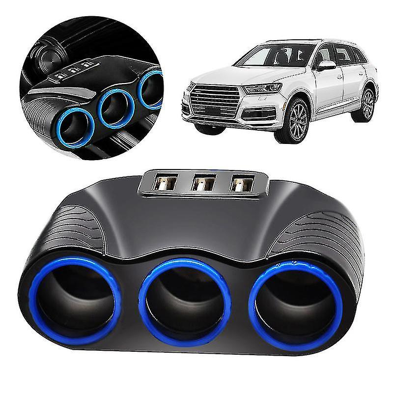 3 Way Usb Plug Multi Charger Adapter Car Cigarette Lighter Splitter 12v Socket Auto Cigarette Lighter