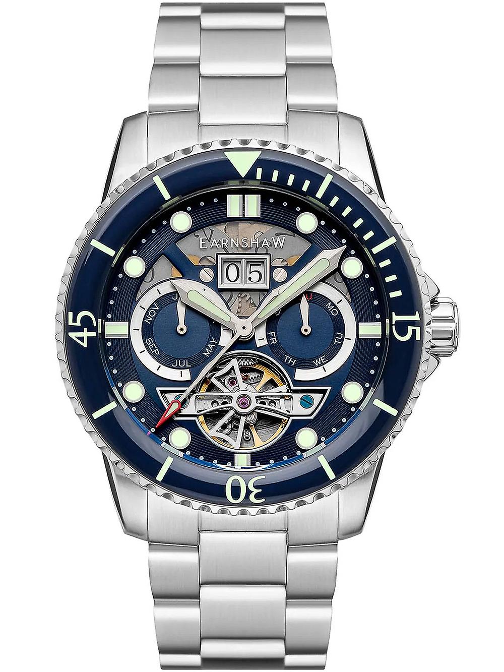 Thomas Earnshaw ES-8174-22 Duncan Grand Date Open Heart Men's Watch 43mm