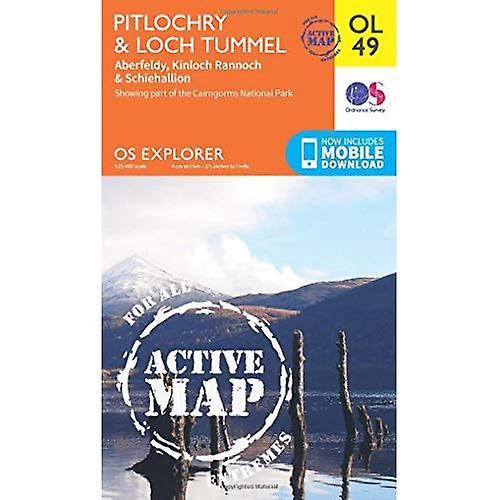 OS Explorer OL49 activo Pitlochry y Loch Tummel (OS Explorer mapa activo)