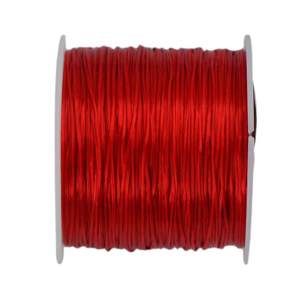 50 yards Stretch Polyester Crystal String Cord Roll Jewelry Making DIY Brown