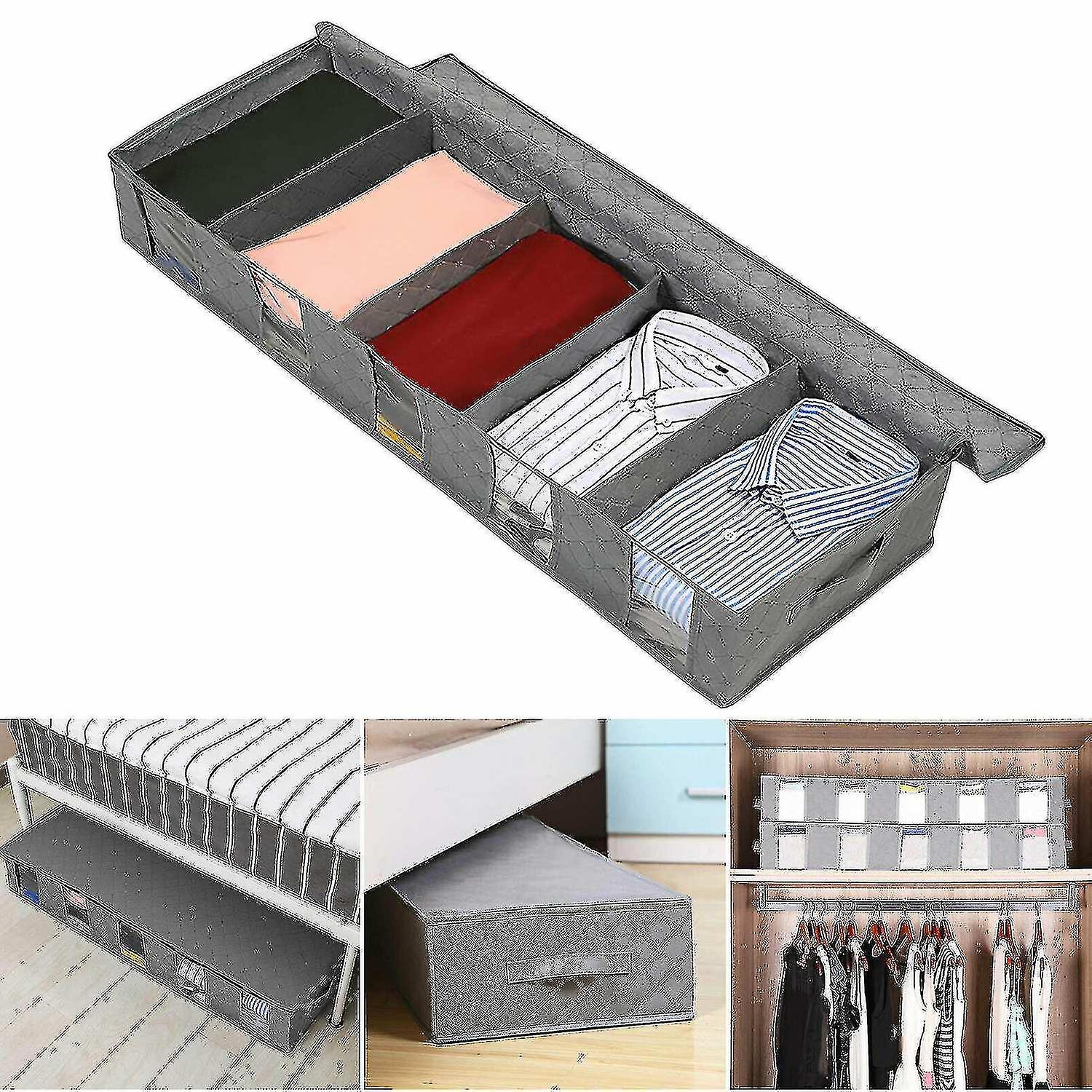 Under Bed Storage Bag Container Clothes Box Underbed Organizer