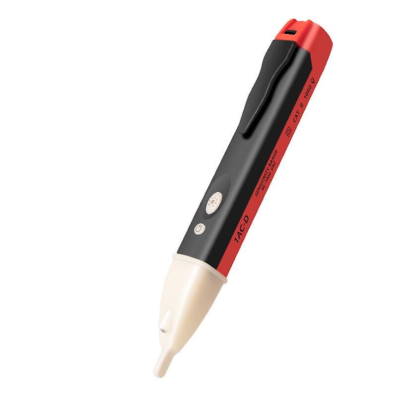 Elektrischer Prüfstift,Elektroskop Elektrischer Spannungsprüfer Teststift Hohe Genauigkeit Elektrischer Roter berührungsloser Ausgangsprüfstift mit LE