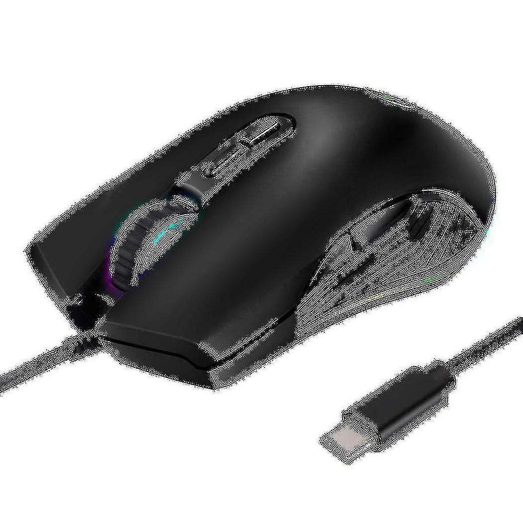 Usb C Mouse Type C Ergonomic Wired Mouse Rgb Optical Mouse