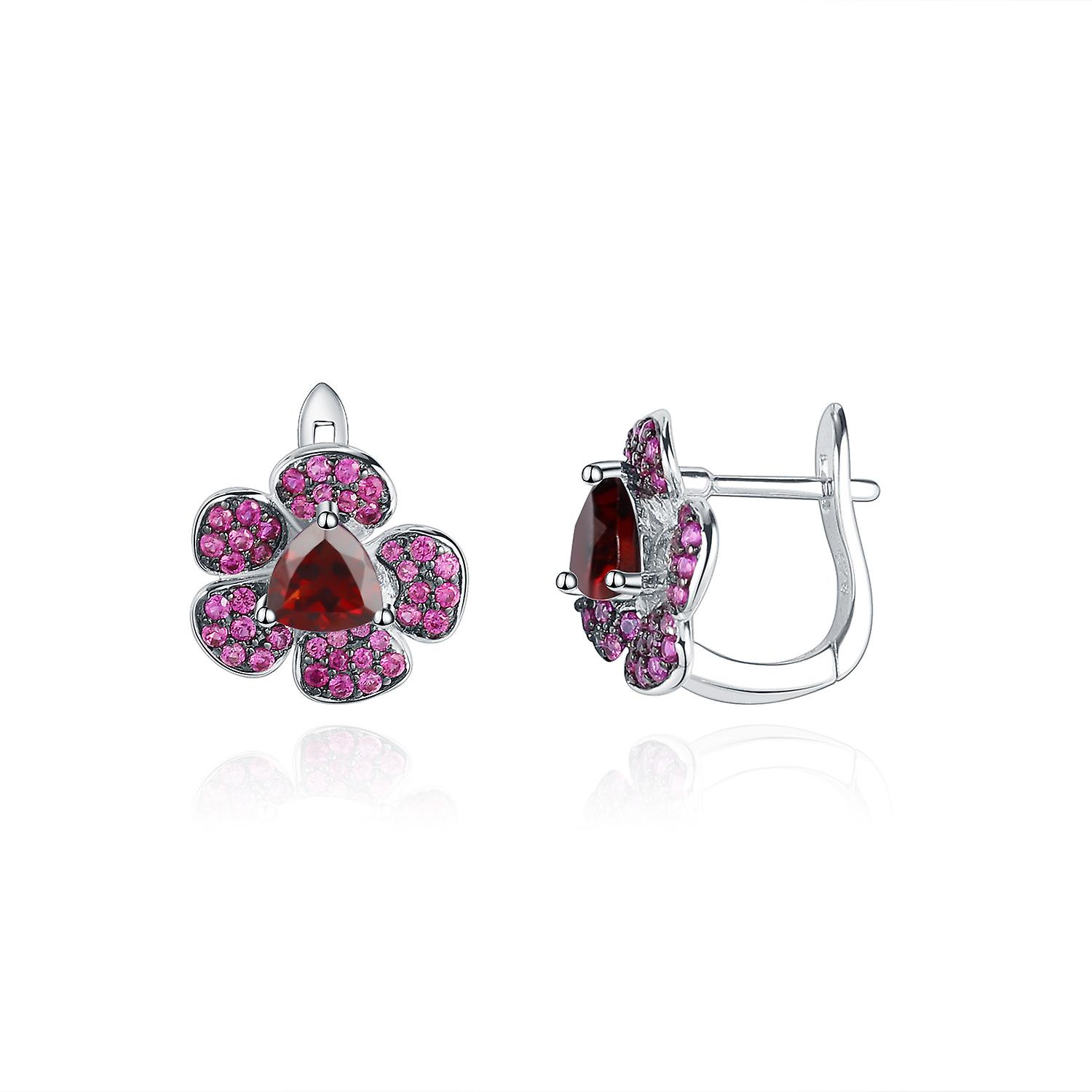 925 Silver Stud Earrings With Crystals