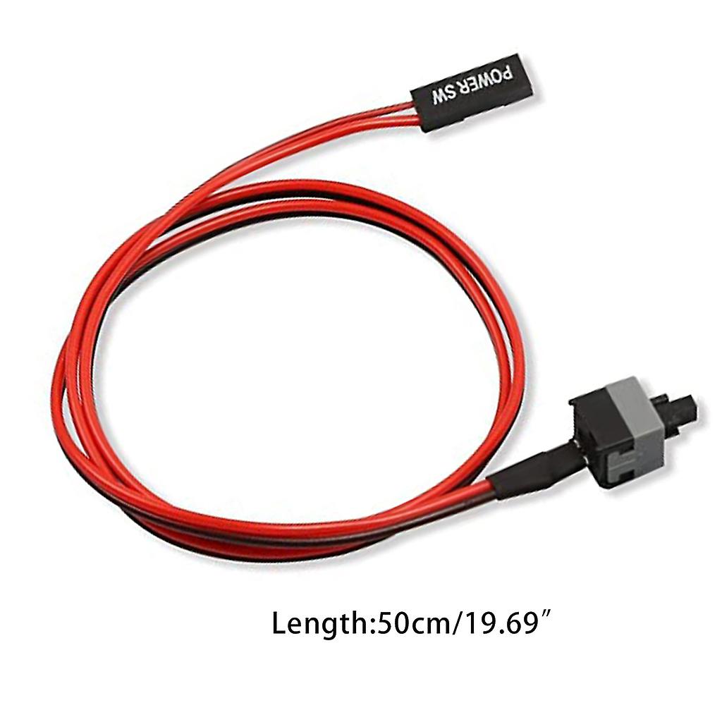 Power Cable On/Off Push Button 2 Pin SW PC Computer Switch Wire 50cm 2 ...