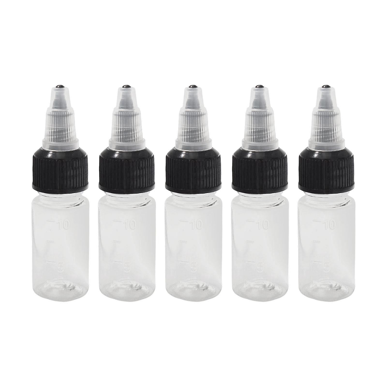 5Pcs Paint Empty Bottle Pointed Leak Squirt for ink Glue dressing 10ml
