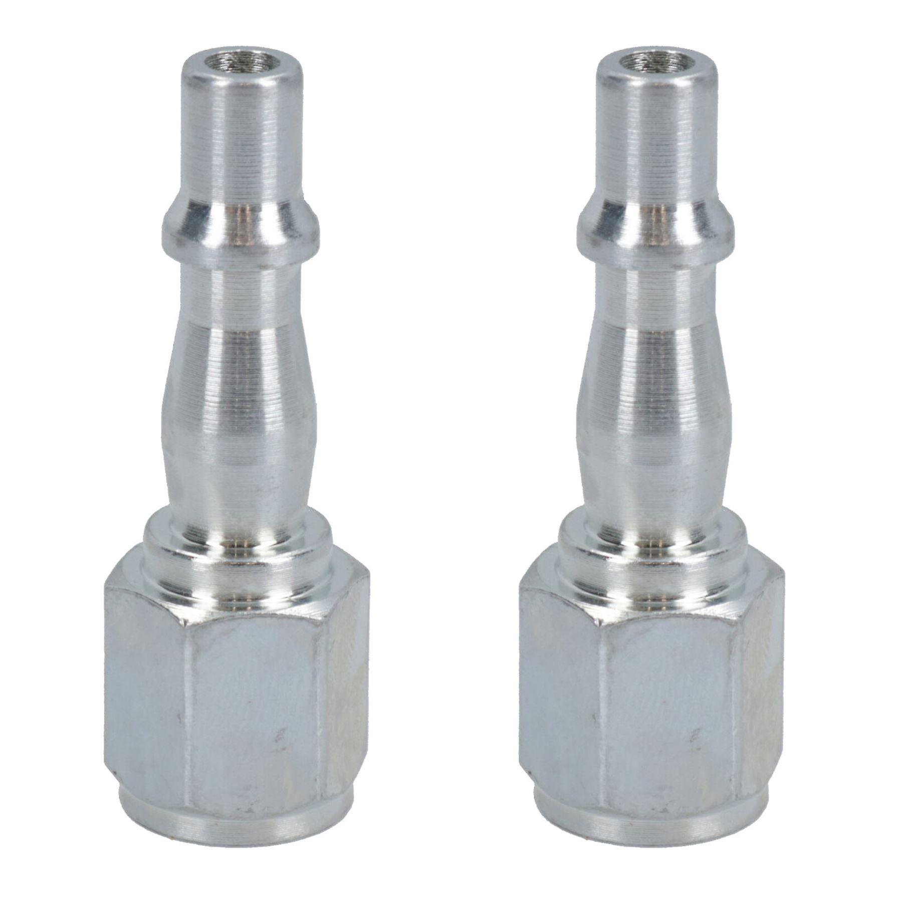 Air Line Hose Fitting Connector Male Quick Release 1/4 Female Thread 2PK