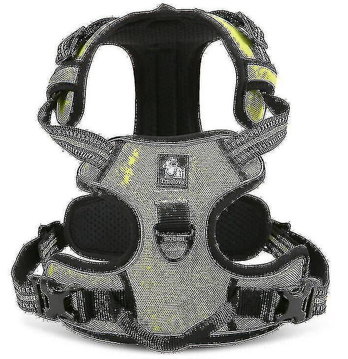 No Pull Dog Harness Reflective Adjustable With 2 Snap Buckles Easy Control Handle