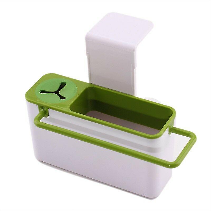 Kitchen Sponge Pot Brush Storage Rack Kitchen Sink Hanging Baijie Cloth Rack Sink Storage Rack Sink Aid - Hanging Sink Storage - White/Green