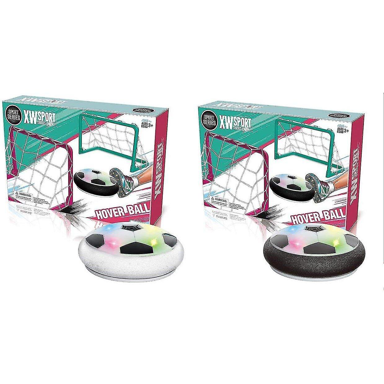 Foosball Tables Kids Toys Hover Soccer Ball Set 2 Goals Football Disk Toy Led Light