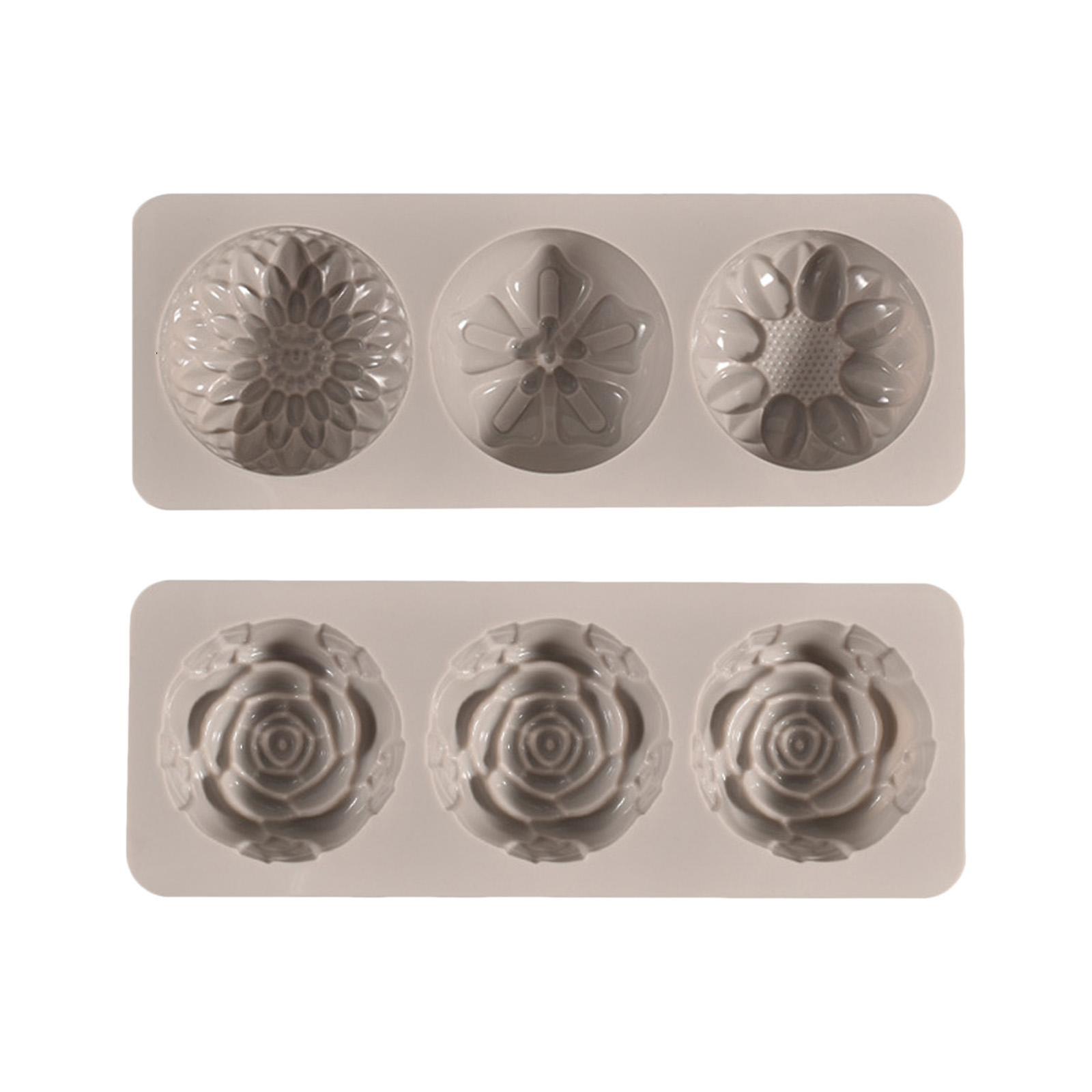 2x Flower Shaped Silicone Mold Handcraft Casting Storage Box DIY Making Tool