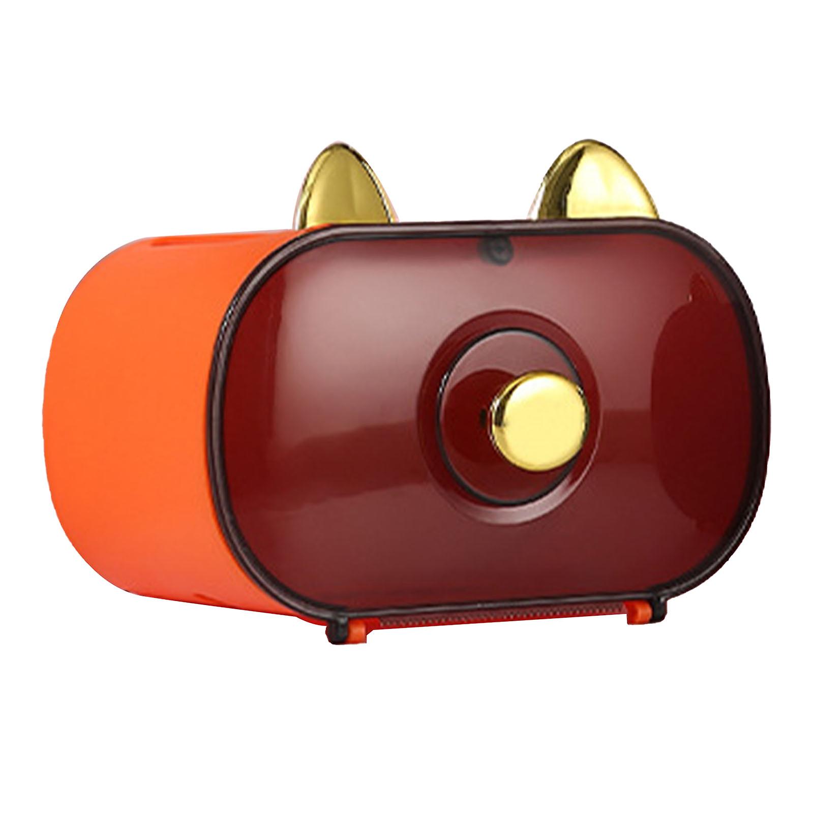 Wall Mounted Waterproof Tissue Box Holder Orange 200g for Bath