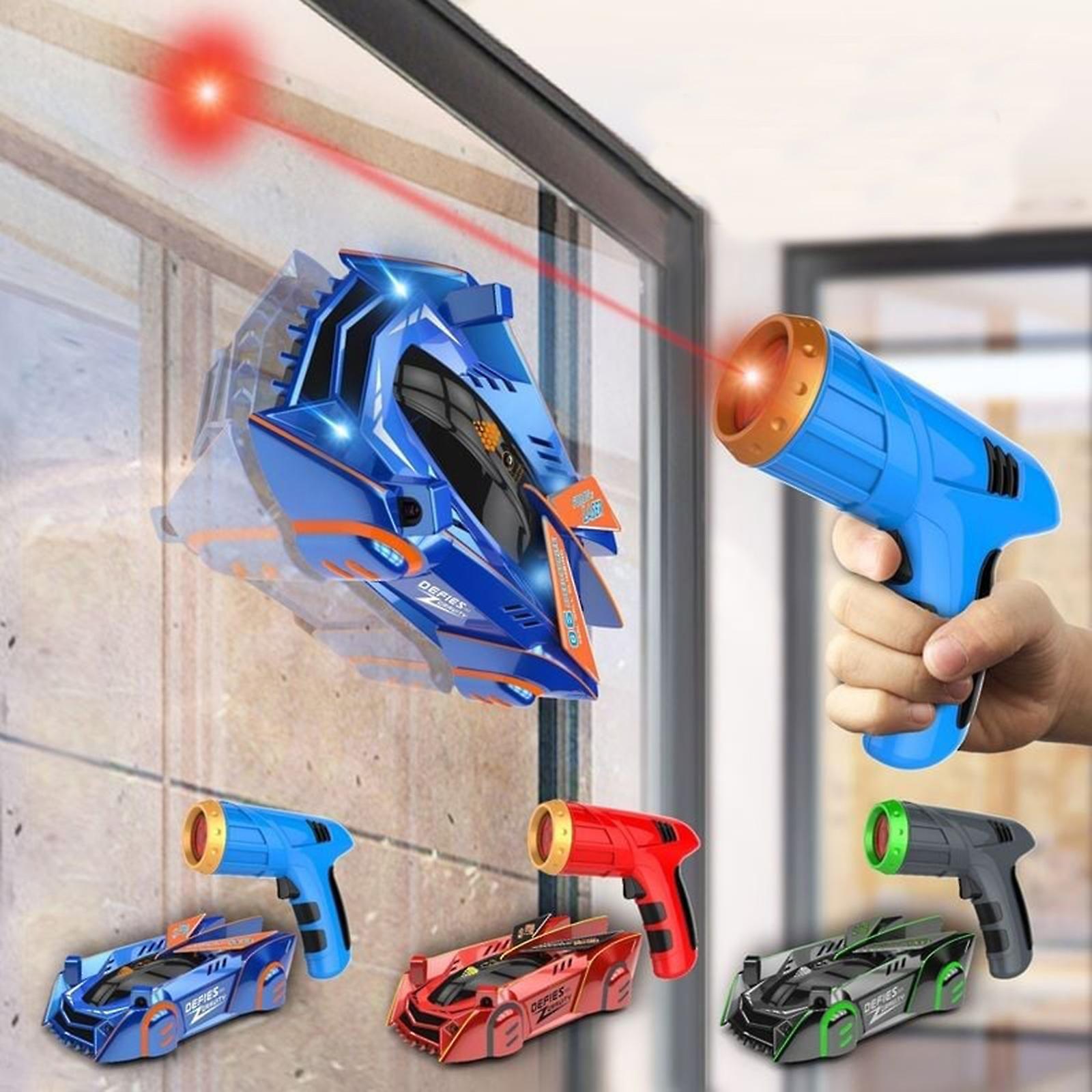 Auto telecomandate per arrampicata su parete a guida laser gravitazionale, auto giocattolo acrobatica a 360 giri,