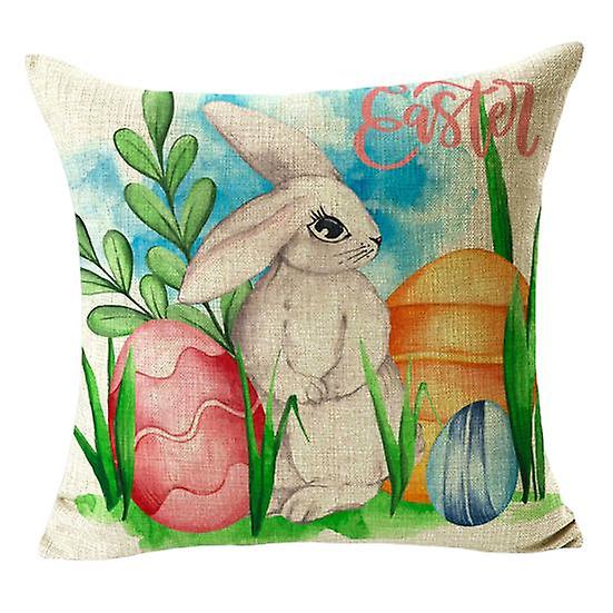 Square Pillow Case Comfy Home Decoration Wrinkle Free Beautiful Spring Easter Throw for