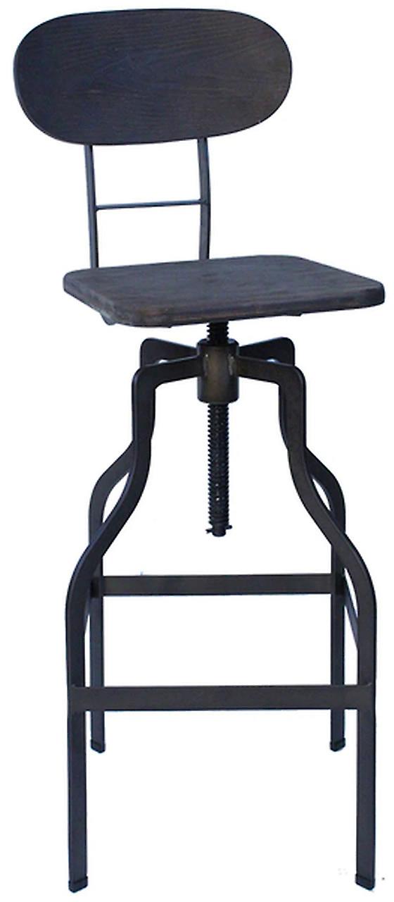Zapopi Industrial Adjustable Bar Stool - Brown