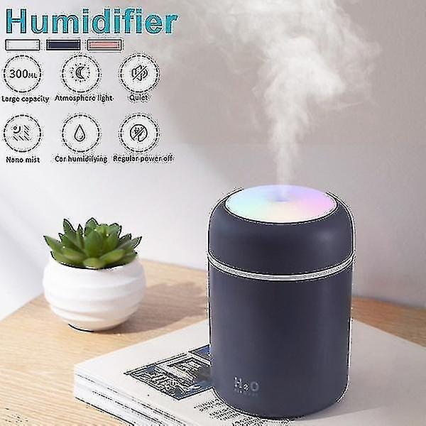 Upgraded large capacity 300ml humidifier with USB light