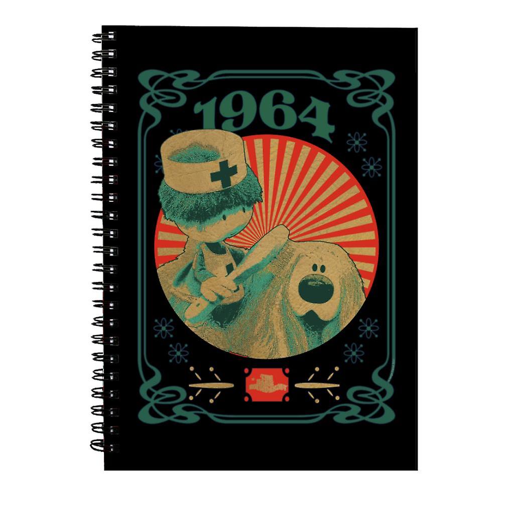 The Magic Roundabout Retro Brush Dougal Spiral Notebook