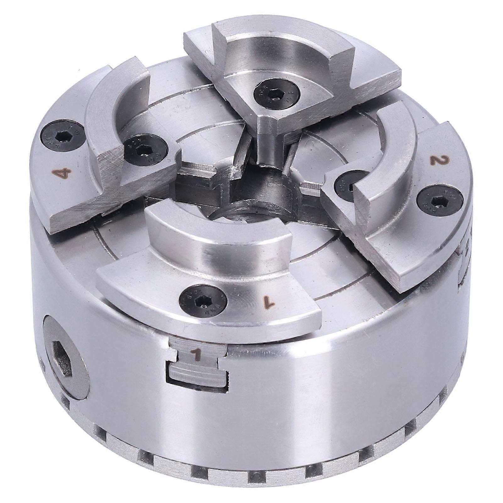 Self‑Centering Lathe Chuck M33 4in 4‑Jaw Metal for Woodworking Supporting Clamping KP96‑B