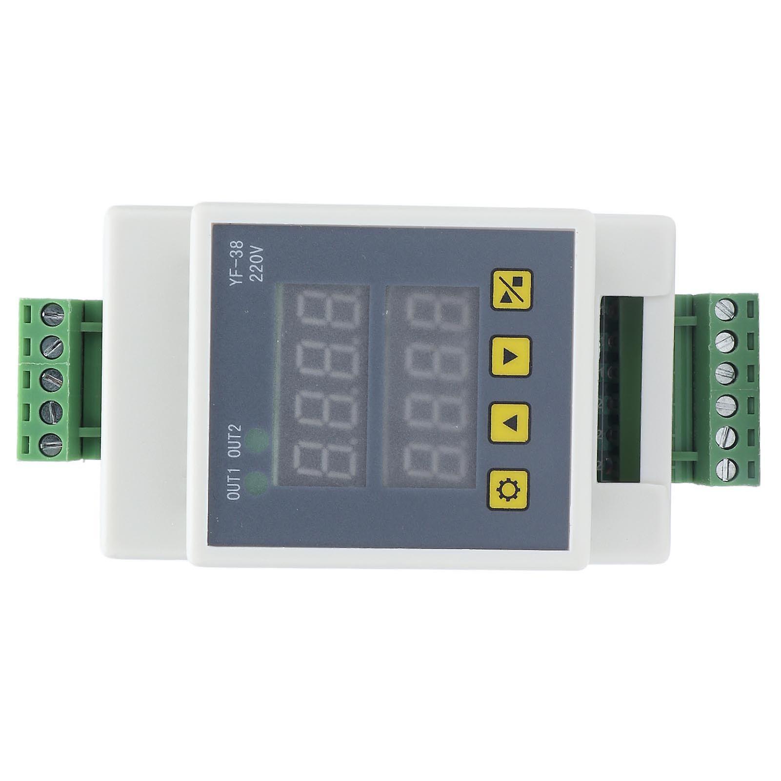 Delay Relay Pulse Trigger Timing Cycle Switch Module 2 Way Multifunction Control Board YF‑38AC220V 