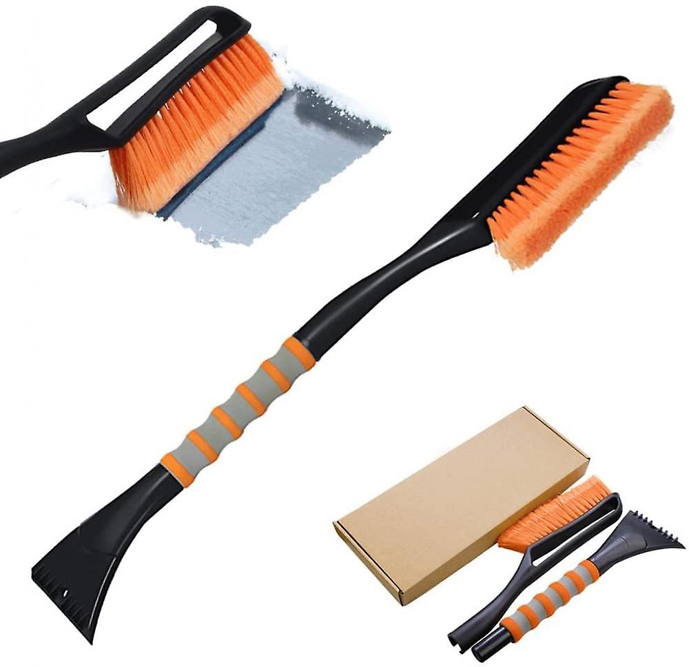 27" Snow Brush and Detachable Ice Scraper with Ergonomic Foam Grip, Car Windshield and Window Ice Scrapers Accessories, for Cars, Trucks, SUVs Windshi