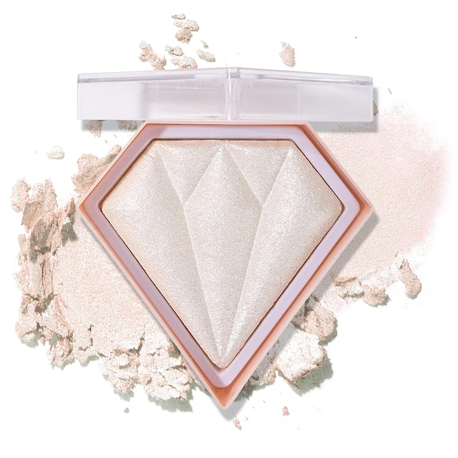 Face Glitter Highlighter Makeup Palette Shimmer Contour Powder Waterproof Long-Lasting, Brightens Face - 01 Pearl White