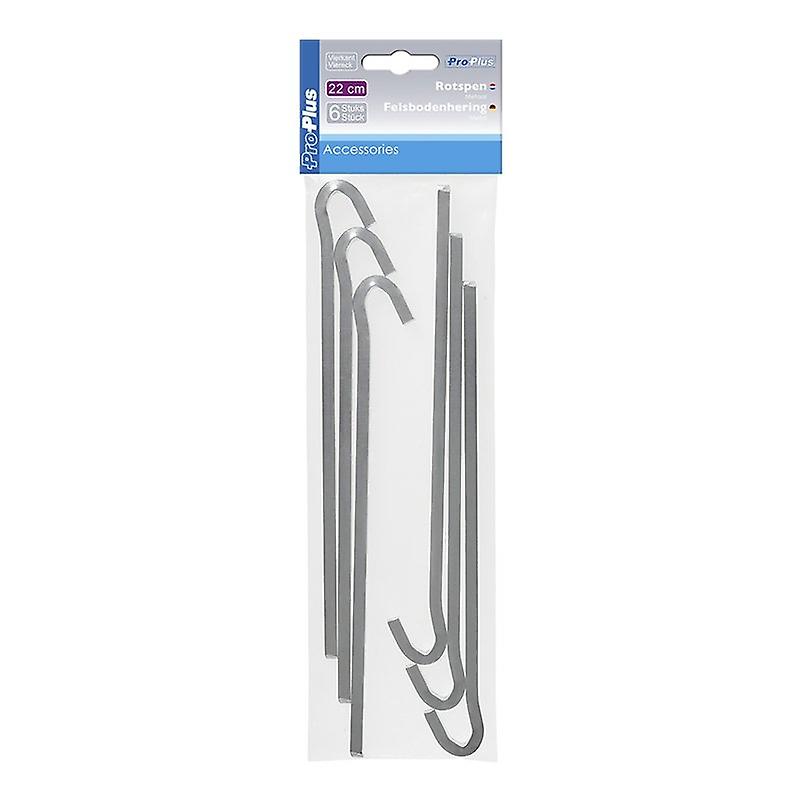 Rock peg 22cm metal square 6 pieces in polybag