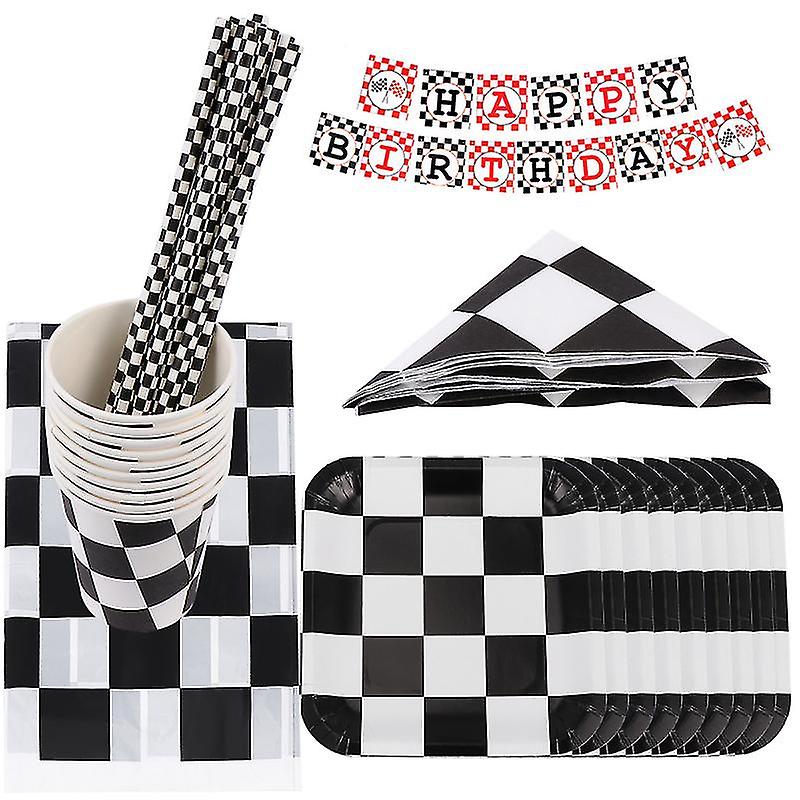 1set Kids Car Theme Disposable Tableware Set