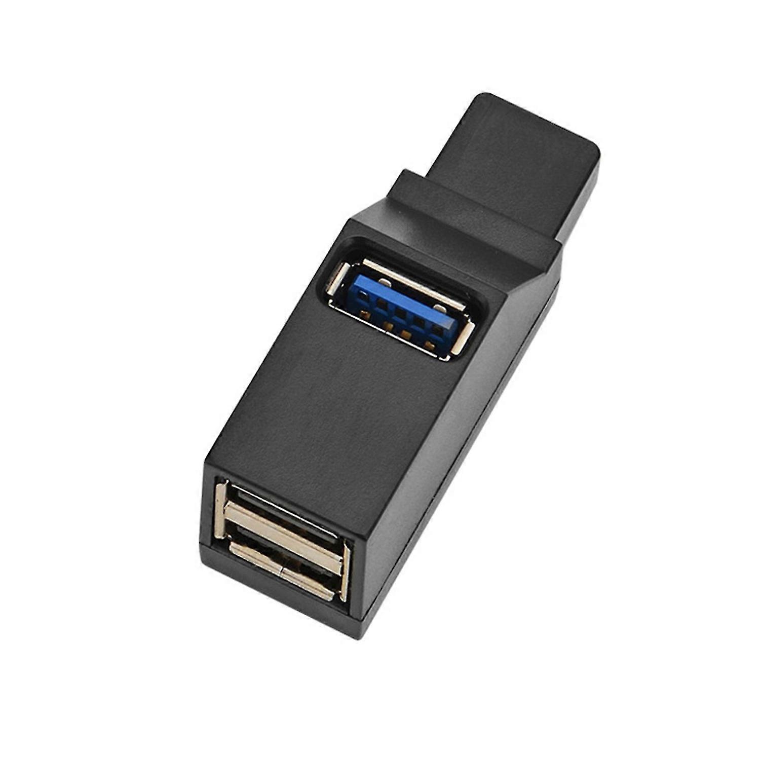Mini Portable 3 Ports USB 2.0/3.0 Data Cable Hub Splitter for Laptop/Computer