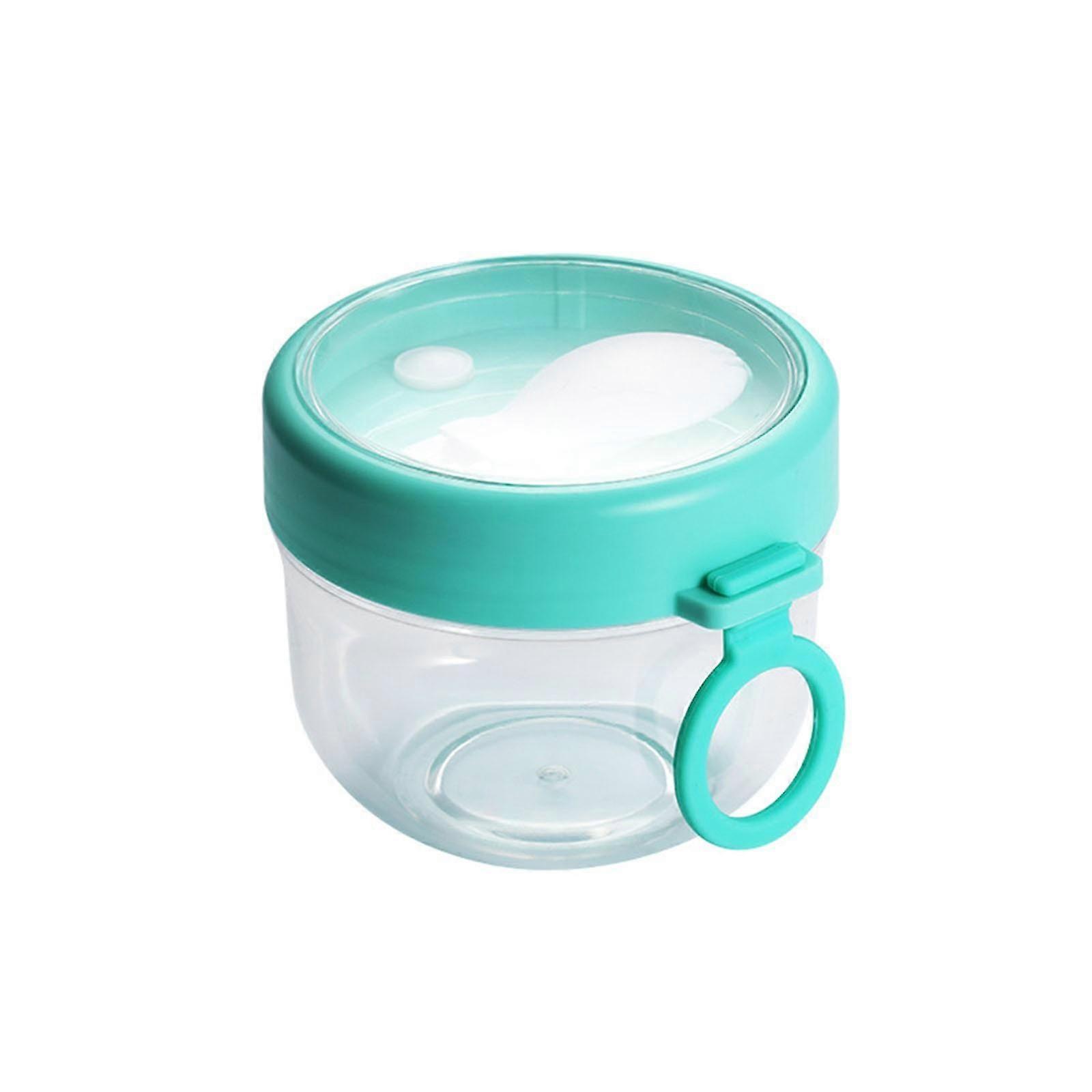 600ml Overnight Oat Containers With Lids And Spoons, Microwave Oven Heating, Soup Cup,portable Leakproof Plastic Cereal Cups Yogurt Breakfast Cup