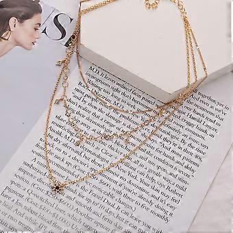 Inateannal Collana Girocollo Boho In Camoscio Nero Collana Di Velluto Con Ciondolo A Forma Di Cuore Collane Di Velluto A Strati Gotiche Collane Di Cuoio Bar Catena Girocollo Gioielli Per Le Donne