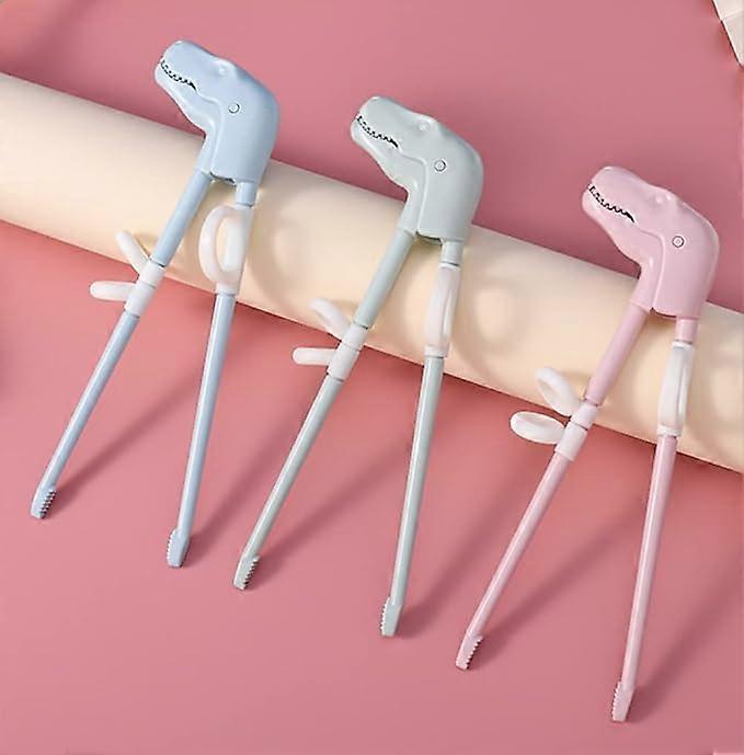 3 Pairs Kids Learning Chopsticks,Non-slippery Indented Tips and Adjustable Finger Holders, Dishwasher Safe