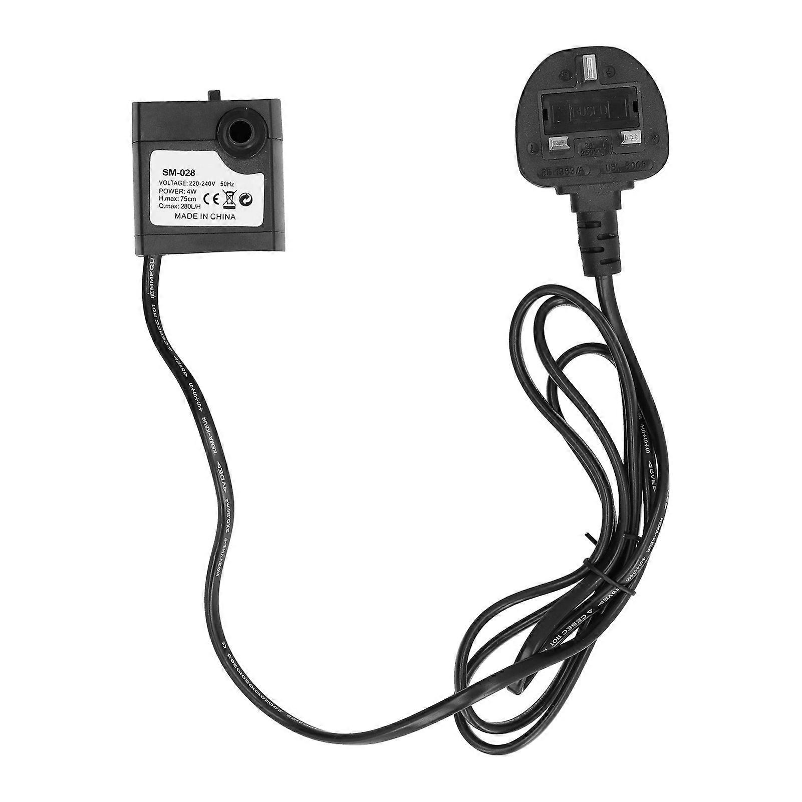 Mini Submersible Water Pump for Aquarium Fish Tank Pond Fountain Circulation Hydroponics 4WUK Plug 220V NO.1262