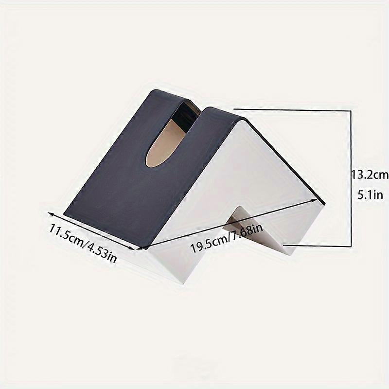 L-Shaped Space-Saving Tissue Holder - Compact Napkin Dispenser Container with Easy Access Design - Durable Plastic Construction for Bathroom, Living R