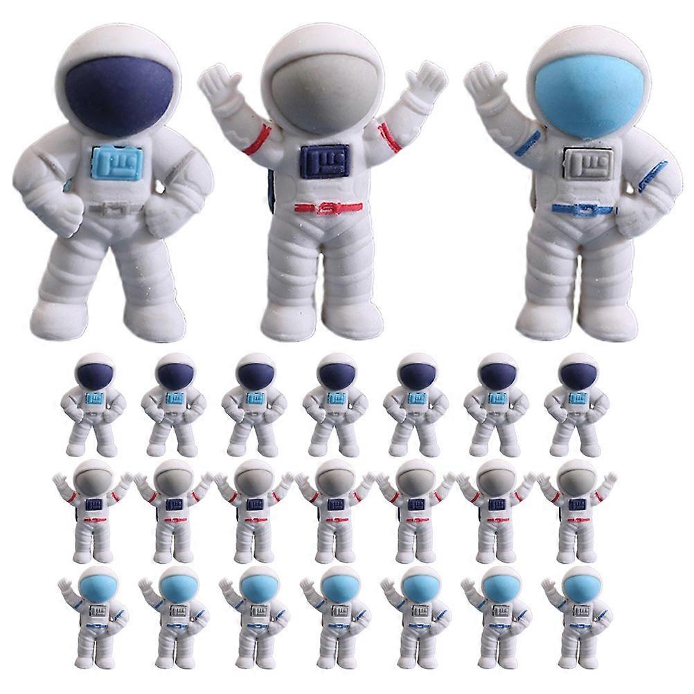 24Pcs Small Spaceman Erasers Cartoon Astronaut Erasers Portable Erasers Multi-function Erasers