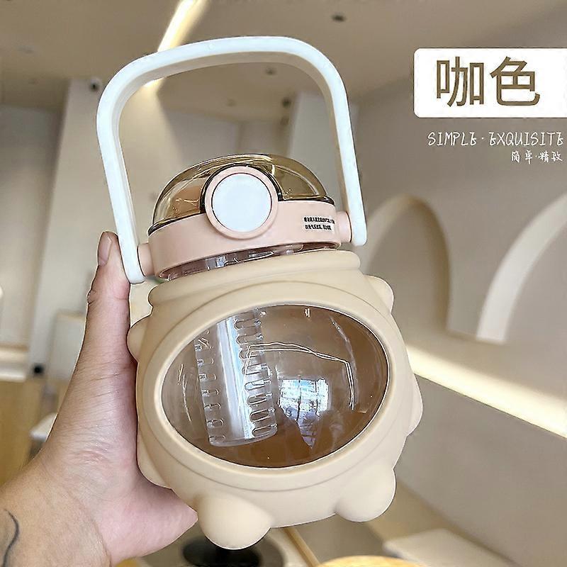 600 مل زجاج جديد للمرأة عالية المظهر مستوى الأطفال الطلاب سعة كبيرة القش كوب الماء Subnet كأس وعاء أحمر