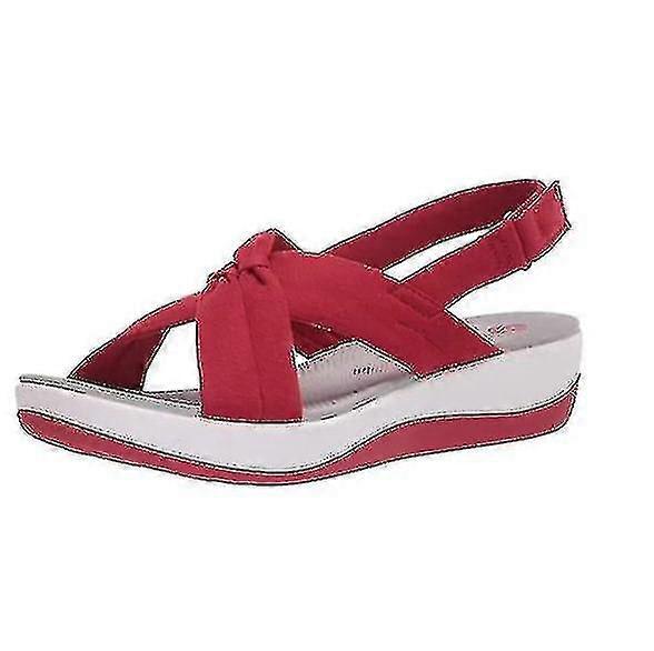 Kvinders afslappede fisk tå bue kile afslappet overdimensionerede sandaler