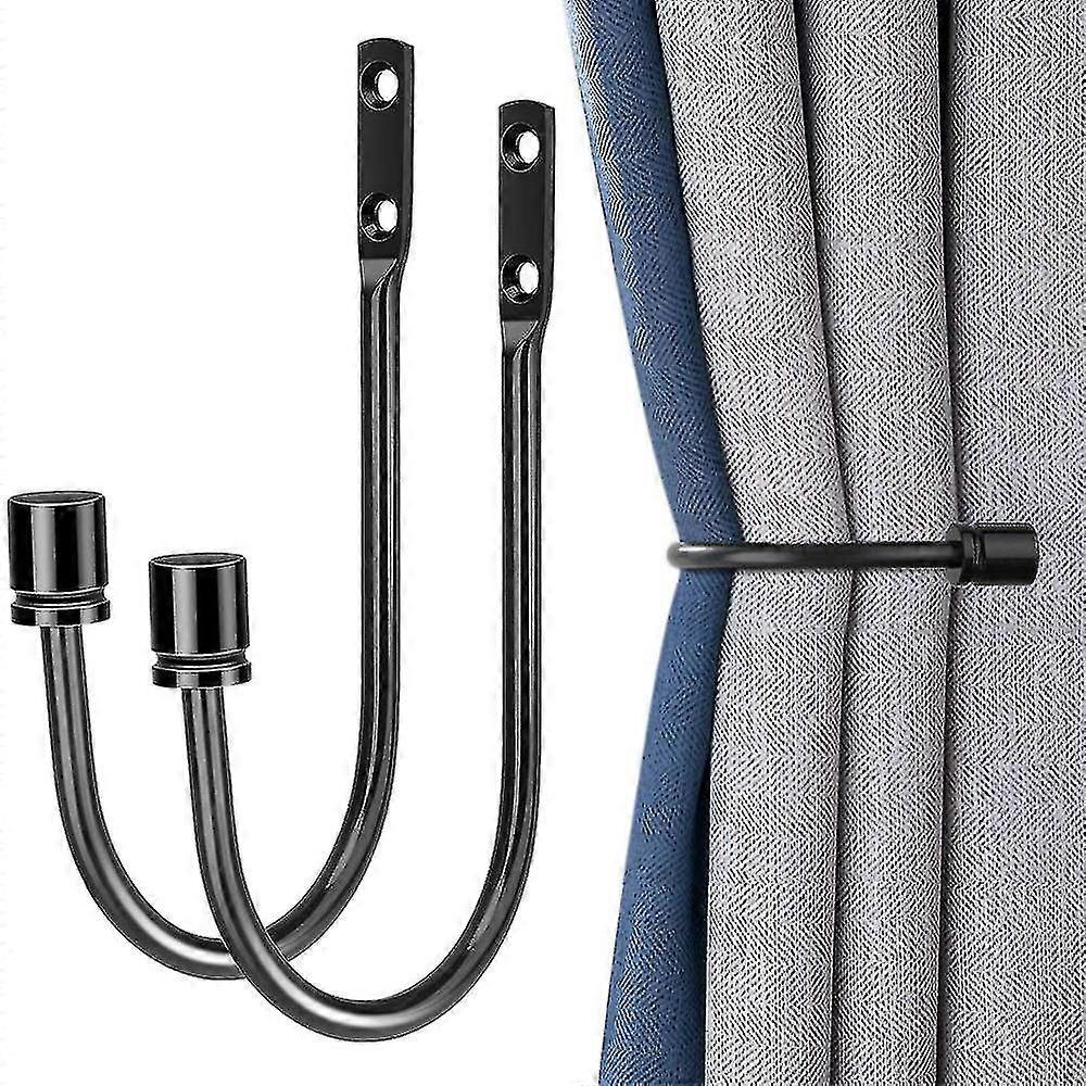 2pcs Metal Curtain Holdbacks, Decorative Wall Mounted Drapery Tiebacks