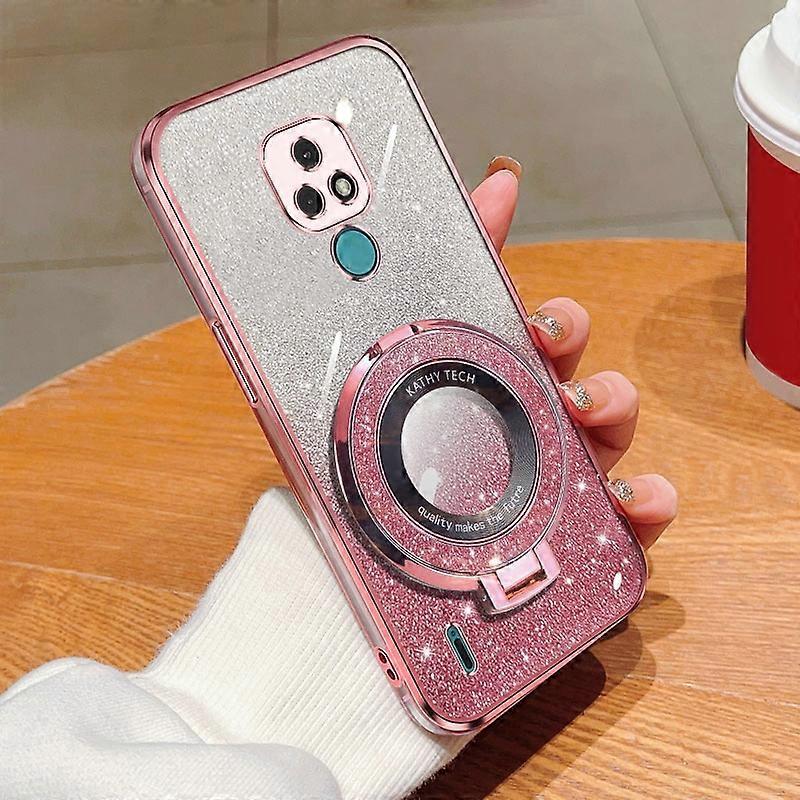 Round Holder TPU Phone Case For Motorola Moto E7