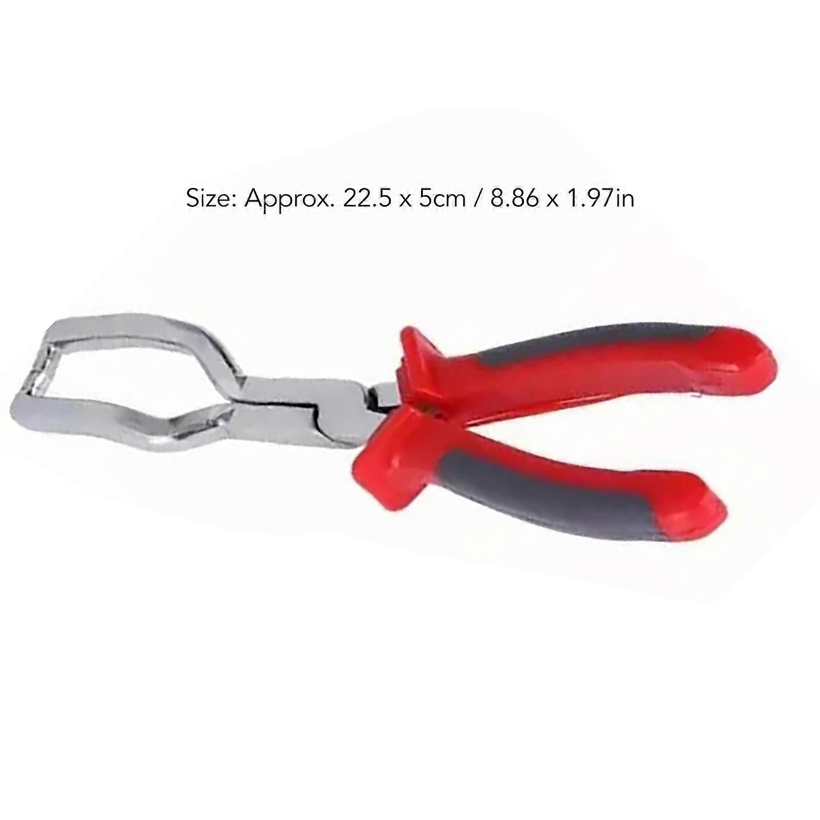 Fuel Line Plier Universal Steel Ergonomic Design Efficient Petrol Hose Pipe Clamp Disconnect Tool Red